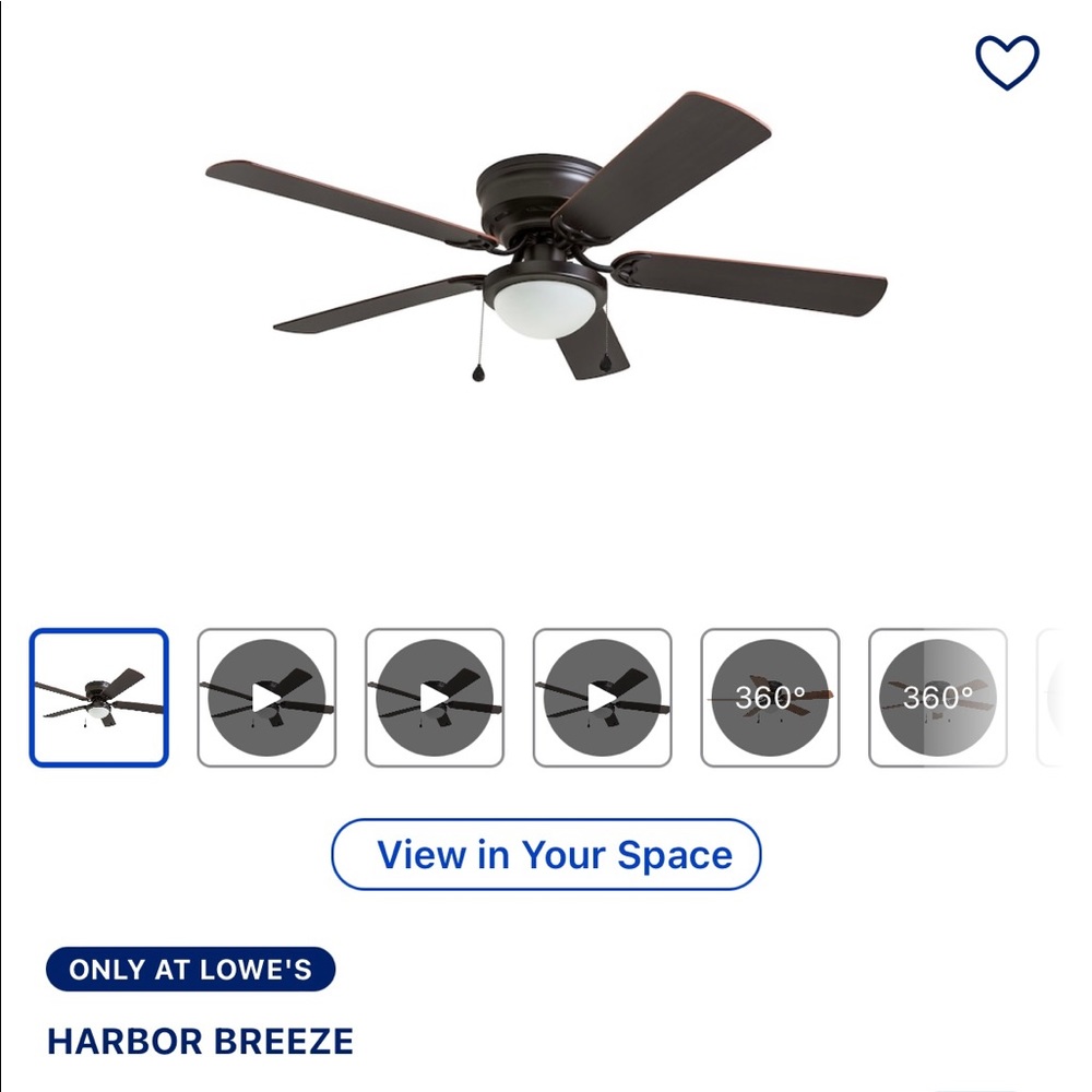 Brand new (never opened) 52” ceiling fan